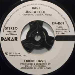 Tyrone Davis - Was I Just A Fool flac