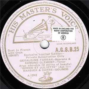 Geraldine Farrar & Edmond Clement - Ange Adorable (O Shrine Of Beauty) "Romeo Et Juliette" (Act 1) / Lontano, Lontano (Afar And Afar) "Mefistofele" (Act 3) flac
