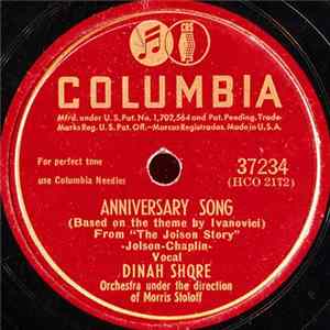 Dinah Shore / Dinah Shore With Spade Cooley And His Orchestra - Anniversary Song / Heartaches, Sadness And Tears flac