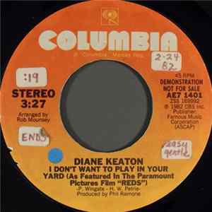 Diane Keaton / Stephen Sondheim - I Don't Want To Play In Your Yard / Goodbye For Now flac