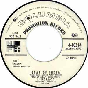 Liberace With Geo. Liberace & His Orch. - Star Of India / Rhapsody For You flac