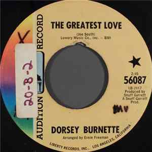 Dorsey Burnette - The Greatest Love flac