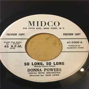 Donna Powers ,with The Sammy Lowe Orchestra - So Long, So Long / Loving You flac
