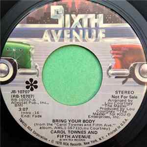 Carol Townes And Fifth Avenue - Bring Your Body / You Can't Come Empty Handed flac