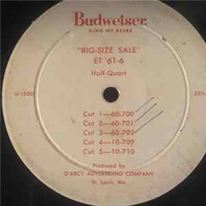 No Artist - Budweiser "Big-Size Sale" Half-Quart flac