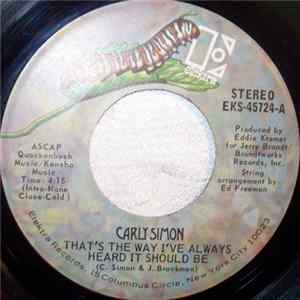 Carly Simon - That's The Way I've Always Heard It Should Be flac