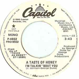 A Taste Of Honey - I'm Talkin' 'Bout You flac