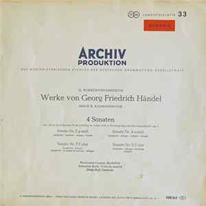 Georg Friedrich Händel, Ferdinand Conrad, Johannes Koch, Hugo Ruf - 4 Sonaten flac