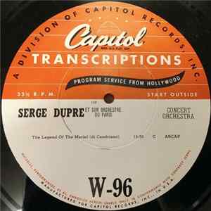 Serge Dupre Et Sur Orchestre Du Paris - Serge Dupre flac