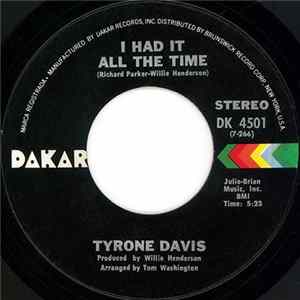 Tyrone Davis - I Had It All The Time / You Wouldn't Believe flac