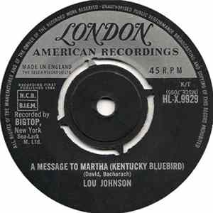Lou Johnson - A Message To Martha (Kentucky Bluebird) flac