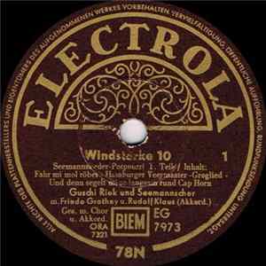 Guschi Rieck Und Unknown Artist M. U., Rudolf Klaus (Akkord.) - Windstärke 10 flac
