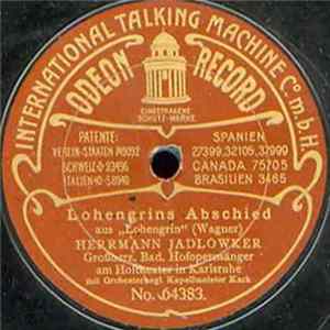 Hermann Jadlowker - Lohengrins Abschied / Leb Wohl Mignon flac