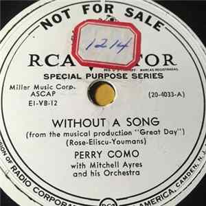 Perry Como - Without A Song / More Than You Know flac
