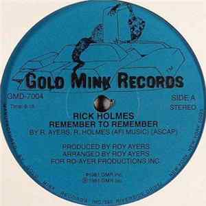 Rick Holmes - Remember To Remember flac