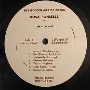 Rosa Ponselle - The Golden Age of Opera - Rosa Ponselle in Opera (1934-37) flac