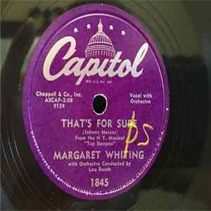 Margaret Whiting - If I Can Love You In The Morning / That's For Sure flac