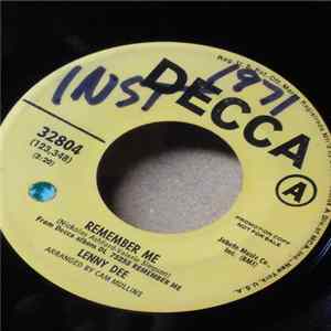 Lenny Dee - Remember Me / Help Me Make It Through The Night flac
