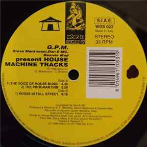 G.P.M., Steve Mantovani, Dan-E-MC, Daniele Mad - House Machine Tracks flac