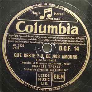 Charles Trenet - Que Reste-t-il De Nos Amours / Douce France flac