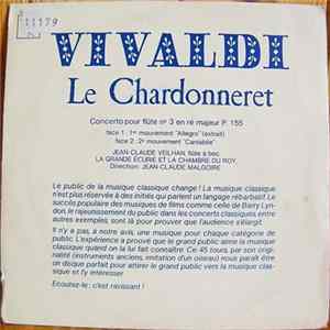 Vivaldi, Jean-Claude Veilhan, La Grande Ecurie Et La Chambre Du Roy , Direction Jean-Claude Malgoire - Le Chardonneret - Concerto Pour Flûte N° 3 En Ré Majeur P. 155 flac