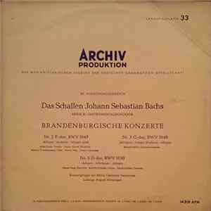 Johann Sebastian Bach, Konzertgruppe Der Schola Cantorum Basiliensis, August Wenzinger - Brandenburgische Konzerte - Nr. 2 F-dur, BWV 1047 · Nr. 3 G-dur, BWV 1048 · Nr. 5 D-dur, BWV 1050 flac