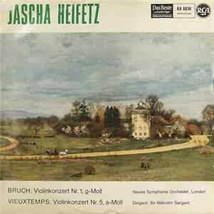 Jascha Heifetz, Vieuxtemps, Bruch, Neues Symphonie Orchester, London, Sir Malcolm Sargent - Violinkonzert Nr.1 g-moll; Violinkonzert Nr.5 a-moll flac