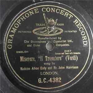 Madame Alice Esty And Mr. John Harrison - Miserere, "Il Trovatore" flac