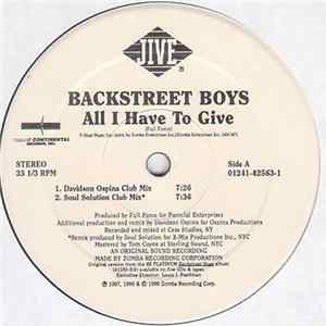 Backstreet Boys - All I Have To Give flac