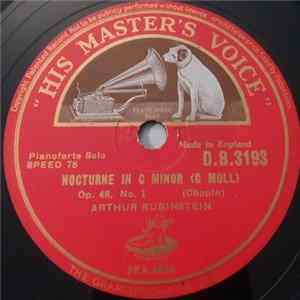 Arthur Rubinstein - Nocturne In C Minor (C Moll) / Nocturne In F Sharp Minor (Fis Moll) flac