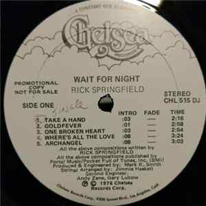Rick Springfield - Wait For Night flac