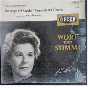 Franz Grillparzer - Monologe Der Sappho - Ansprache Der Libussa flac