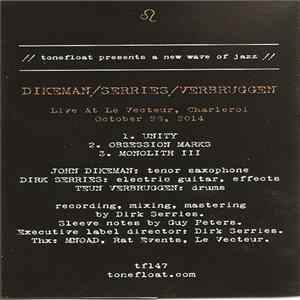 Dikeman / Serries / Verbruggen - Live At Le Vecteur, Charleroi October 23, 2014 flac