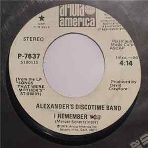 Alexander's Discotime Band - I Remember You flac