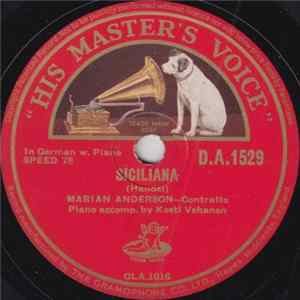 Marian Anderson - Siciliana/ Komm', Süsser Tod flac