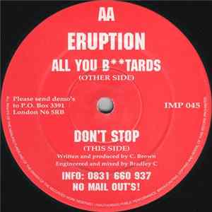 Eruption - All You B**tards / Don't Stop flac