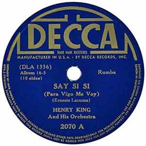 Henry King And His Orchestra - Say Si Si / Tabú flac