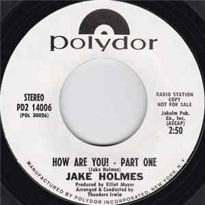 Jake Holmes - How Are You? - Part One flac
