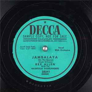 Rex Allen With The Nashville Dixielanders - Jambalaya / Two-Faced Clock flac